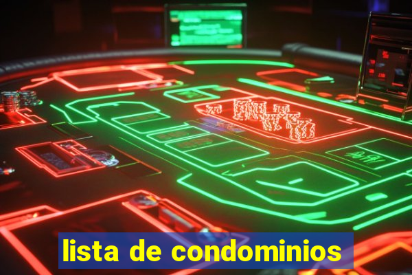 lista de condominios